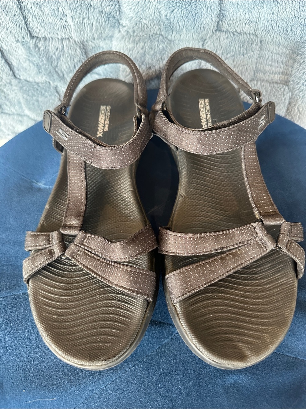 Skechers Go Walk Women’s Black Strappy Comfort Sandals